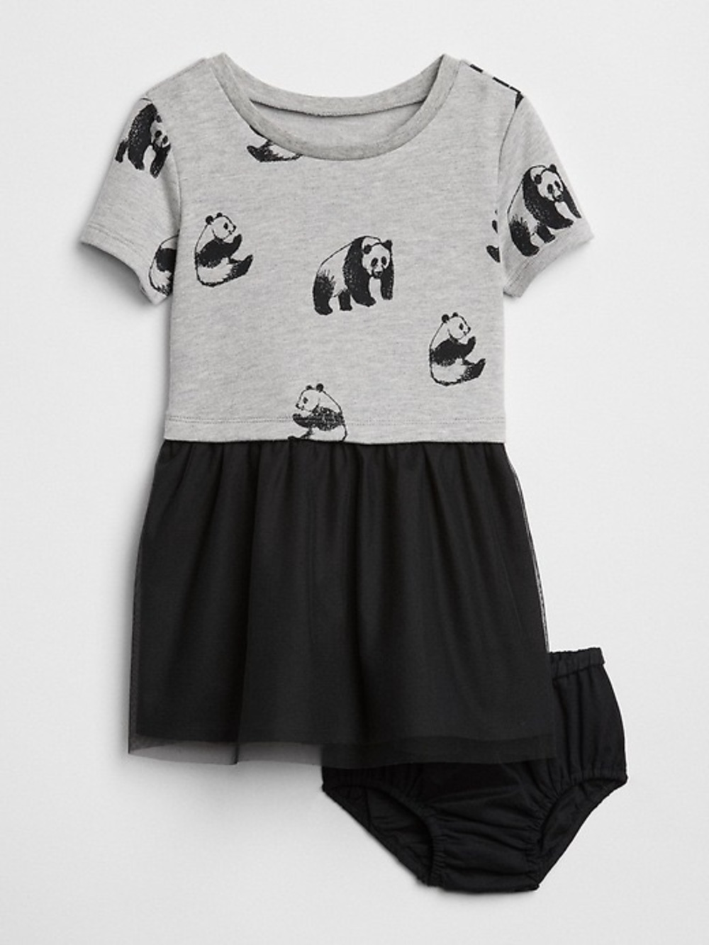 NEW Baby Gap Panda Mix-Fabric Dress size 2T